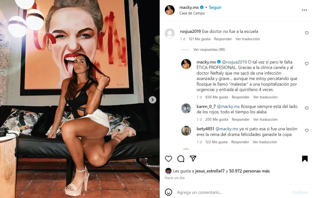 La Amazona lo dijo todo en su cuenta de Instagram. Imagen: @macky.mx.