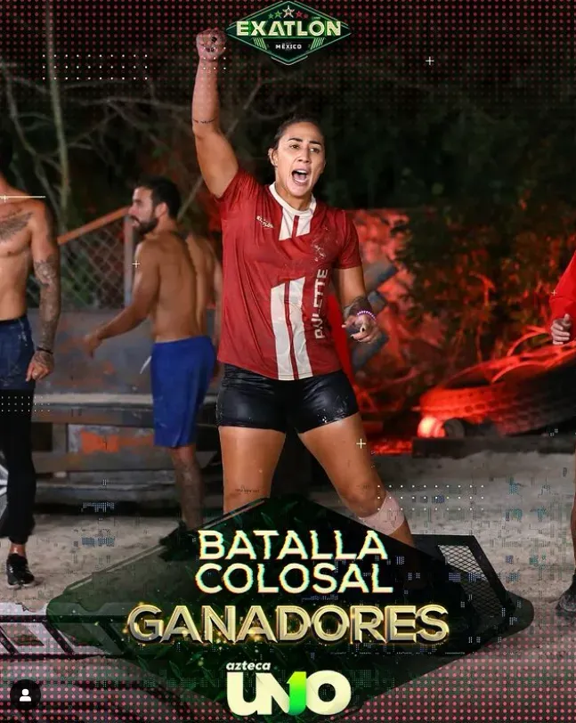 Paulette le dio la victoria a su equipo en La Batalla Colosal. Imagen: @exatlonmx.