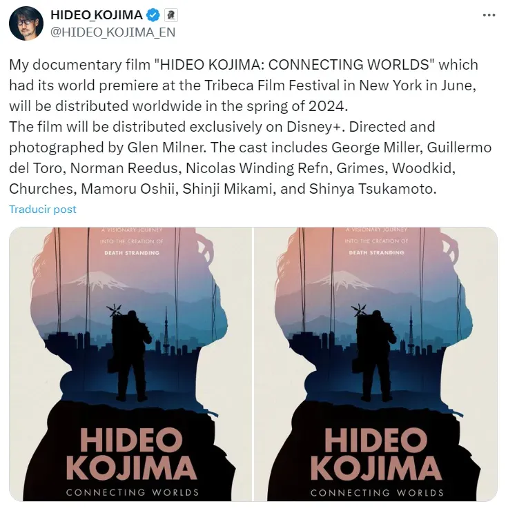 Fue a través de su cuenta de X que Kojima reveló la información sobre su documental. Imagen: @hideo_kojima_en.