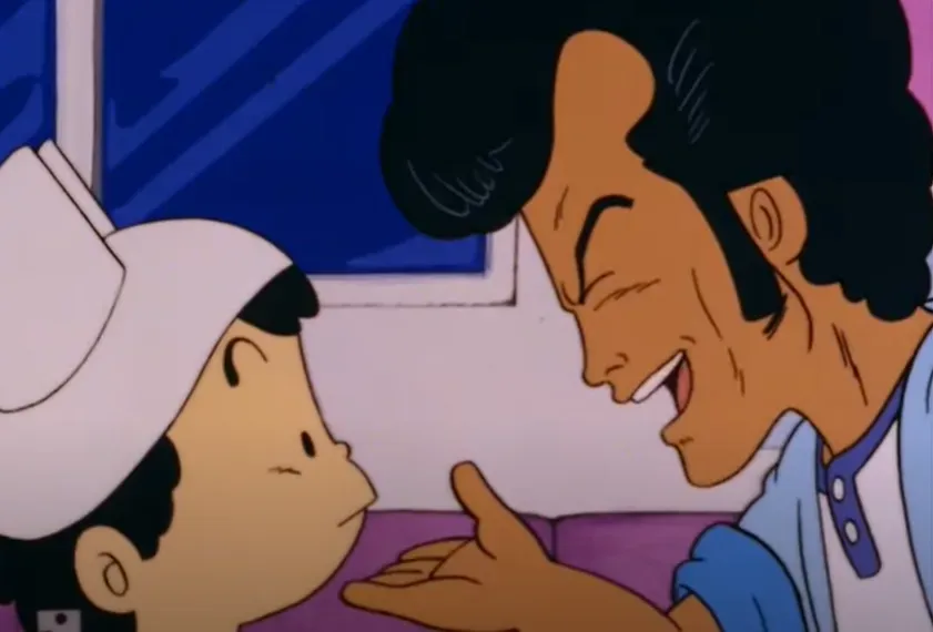 Como se puede apreciar en la imagen, los personajes de esta serie guardan ciertas similitudes con los diseños de Toriyama que veríamos después en Dragon Ball. Imagen: @SeriesRetro.