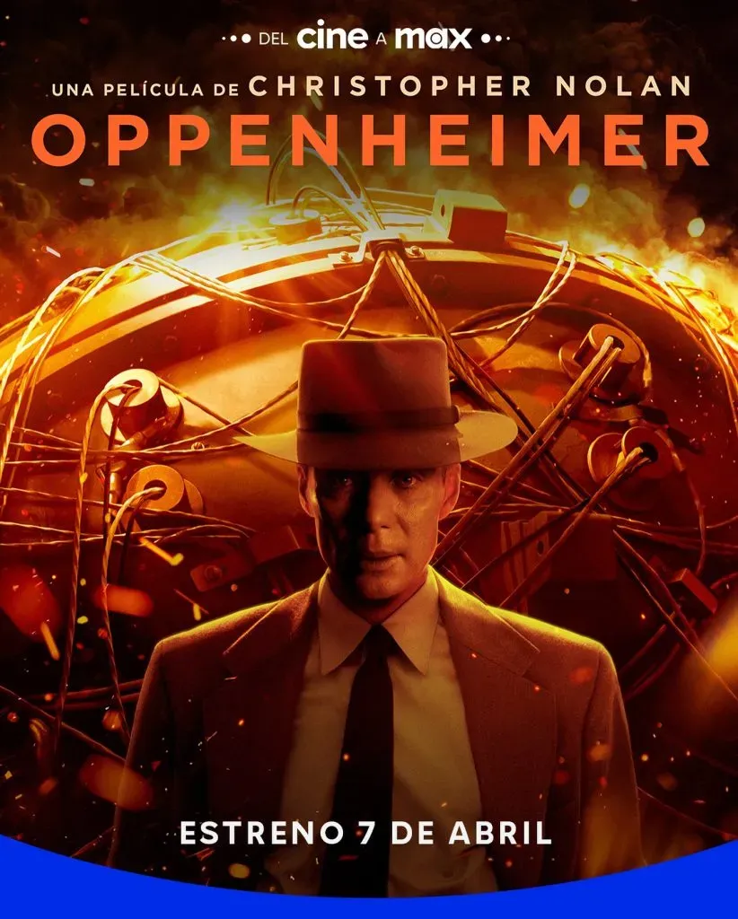 Max anuncia la fecha del estreno de Oppenheimer en su catálogo.