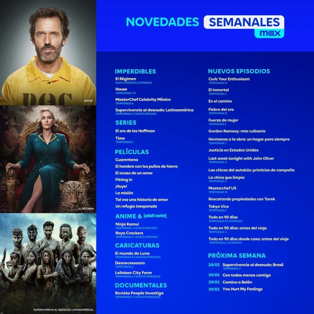 Todos los estrenos destacados de Max para los próximos 7 días.