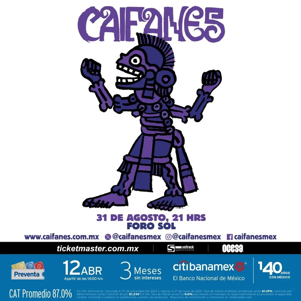 Se revelaron detalles de los boletos para Caifanes en Ciudad de México 2024.