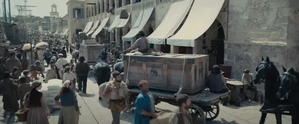 Las cajas de madera parecen inofensivas, hasta que la tripulación descubre de lo que en verdad se trata. Imagen: @UniversalPictures.