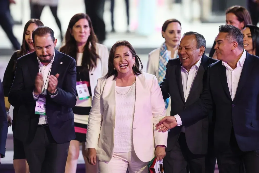 Xóchitl Gálvez en una imagen de su llegada al debate presidencial anterior de México. Imagen: Getty Images.