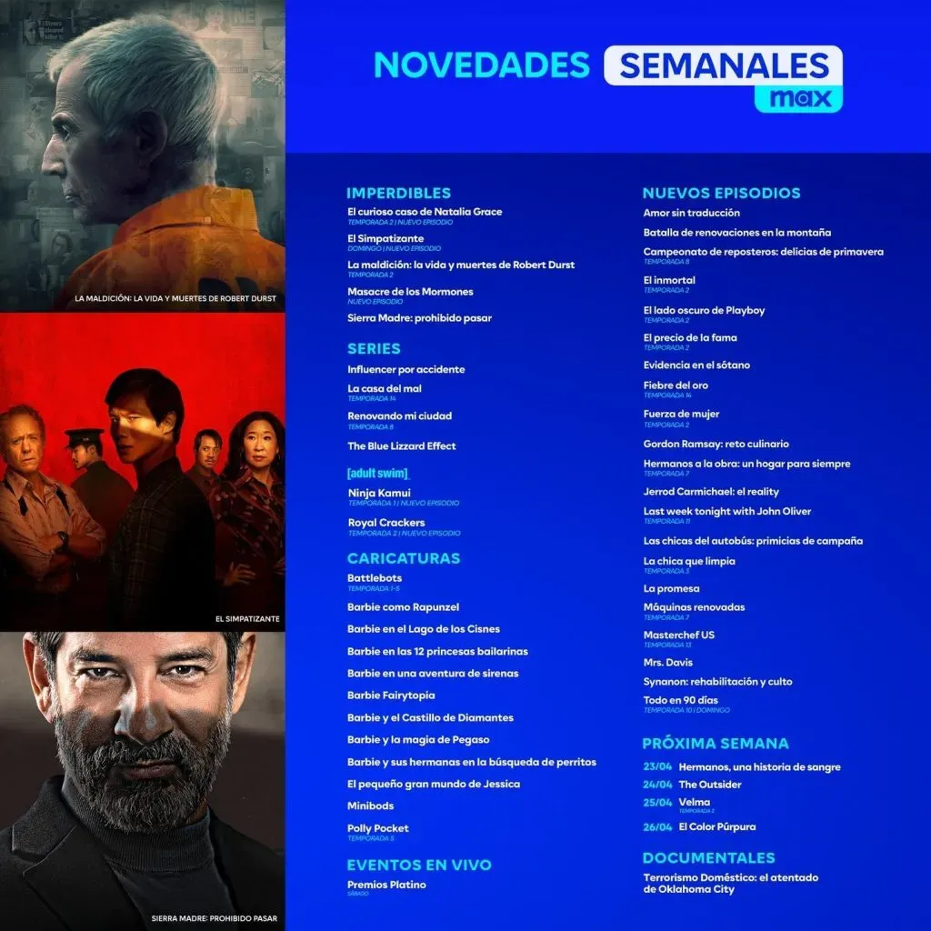 Todos los estrenos de Max para esta semana.