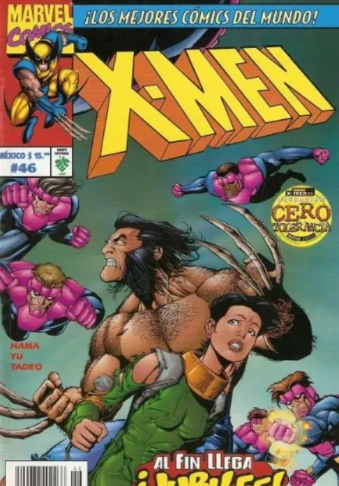 Lo más escalofriante de esta historia es que, todos los Centinelas que ves en la portada, son en realidad seres humanos modificados en contra de su voluntad. Imagen: recuerdasmarvel.blogspopt.com.