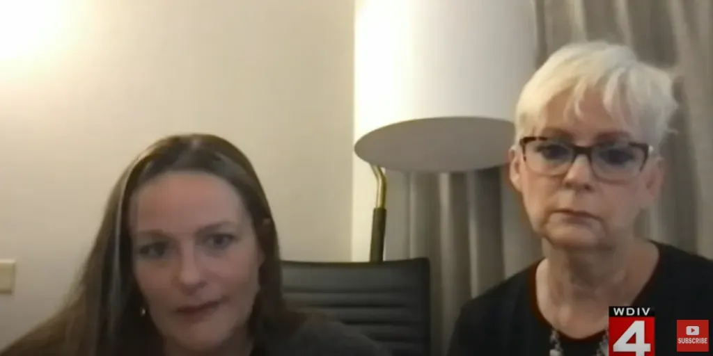 Imagen real de Amanda y Libby en 2021, cuando ambas eran entrevistadas luego del estreno en cines de Cuatro días más. Imagen: @ClickOnDetroitLocal4WDIV.