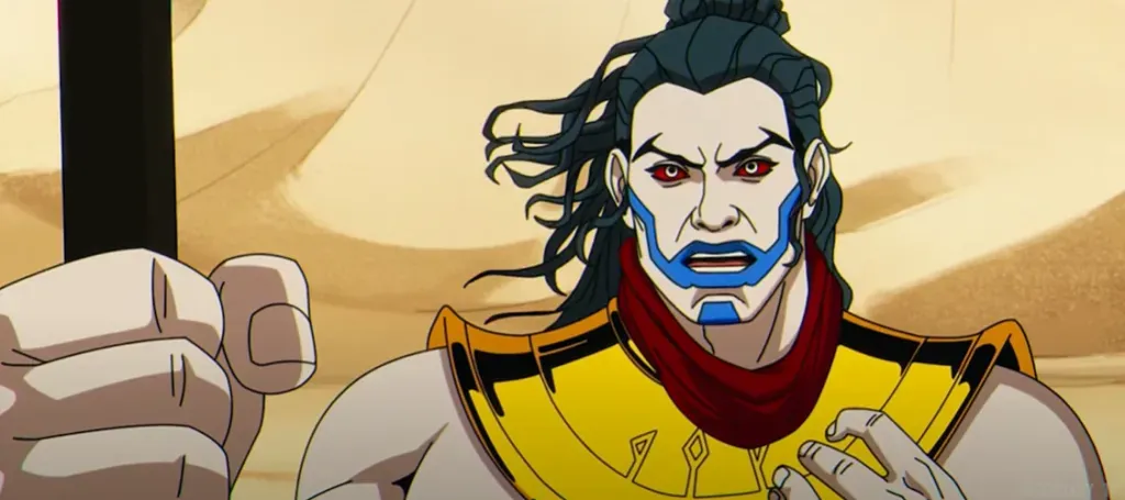 En este mismo episodio conocemos a En Sabah Nur, quien más tarde se convertirá en Apocalipsis. Imagen: @legendarytv4930.