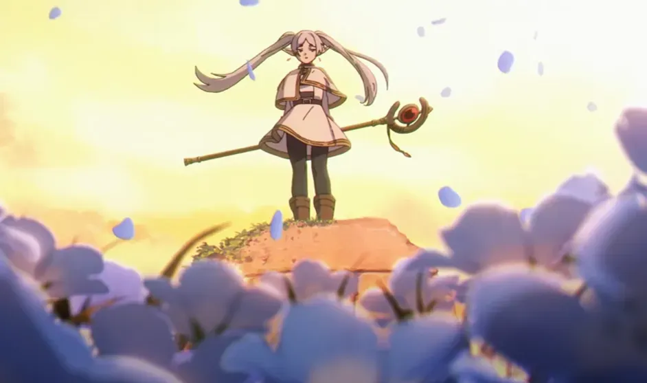 Frieren es la maga elfa que protagoniza una historia llena de emotividad y acción. Imagen: Crunchyroll.