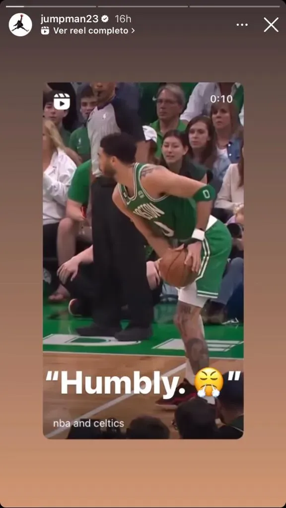Jordan reaccionó al récord de Tatum (Foto: Instagram / @jumpman23)