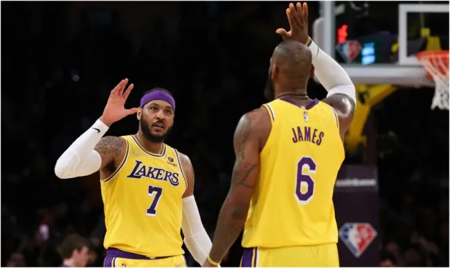 Carmelo Anthony y LeBron James (Foto: Harry How | Getty Images)
