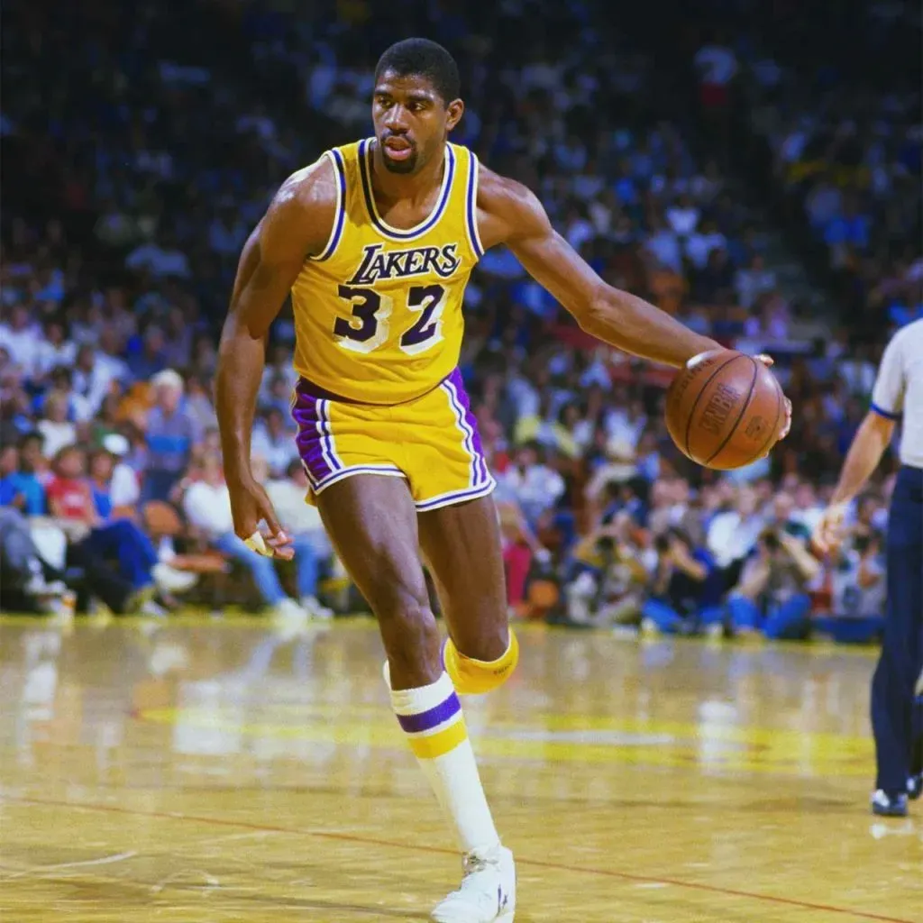Earvin “Magic” Johnson, ícono de los Lakers (Getty Images)