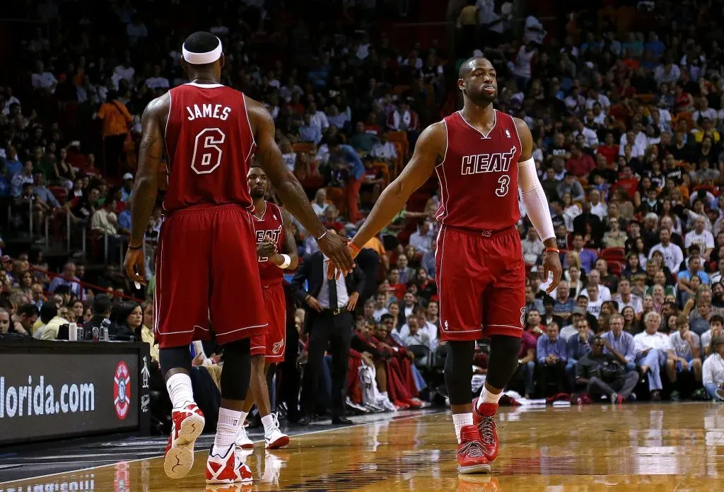 LeBron James y Dwyane Wade. (Getty Images)