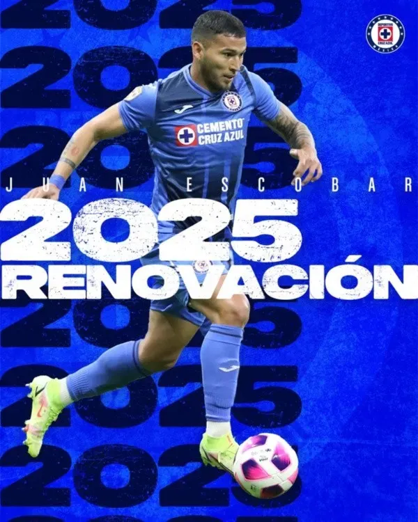 Juan Escobar tiene contrato en Cruz Azul hasta el 2025. (Foto: Cruz Azul)