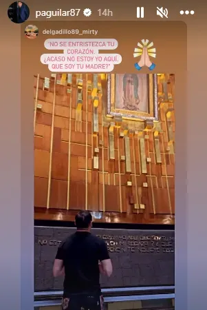 Pablo Aguilar visitó la Basílica de Guadalupe. (Foto: @delgadillo89_mirty)