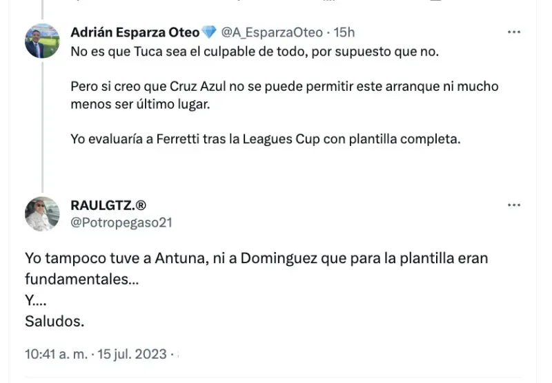 Captura tomada de Twitter