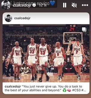 Publicación de Salcedo en IG