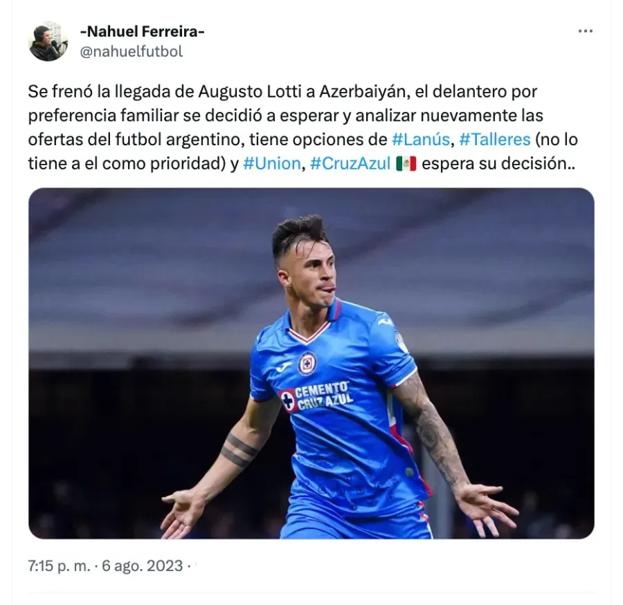 Nahuel Ferreira | Twitter