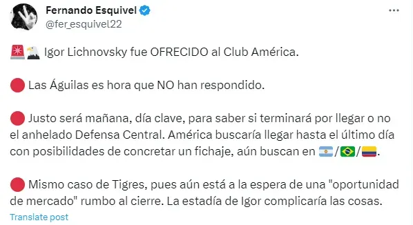 Información de Fernando Esquivel