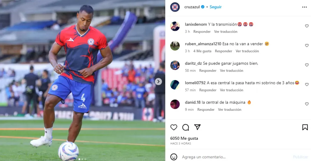 Publicación de Cruz Azul