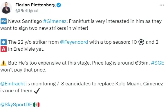 Información de Twitter