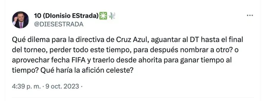 Dionisio Estrada | X (Twitter)