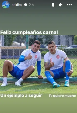 Publicación de Erik Lira en Instagram