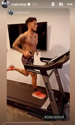 Carlos Salcedo en pleno entrenamiento Vía IG