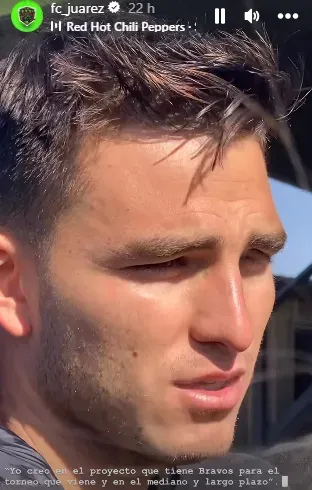 Publicación de Juárez en su cuenta de Instagram