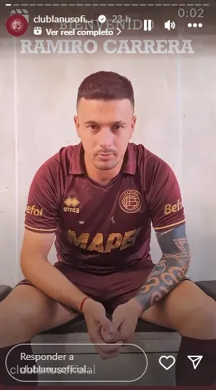 Ramiro Carrera presentado con Lanús
