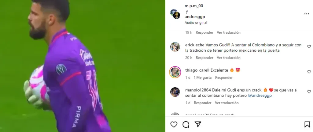 Reacciones en apoyo a Andrés Gudiño