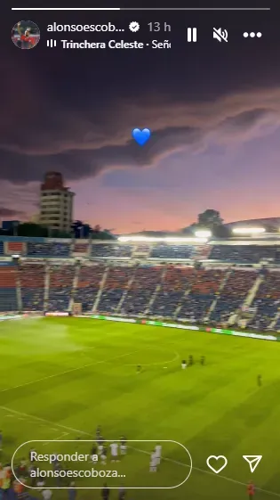 Alonso Escoboza en el Estadio Azul