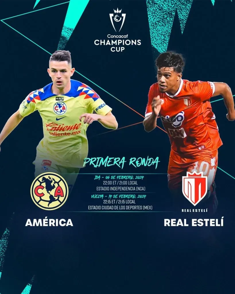 Placa oficial de Concacaf sobre América en el Estadio Azul. (Prensa Concachampions)