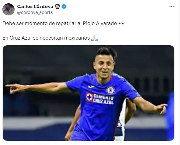 La afición exige la llegada de este ex Cruz Azul en verano (Twitter)