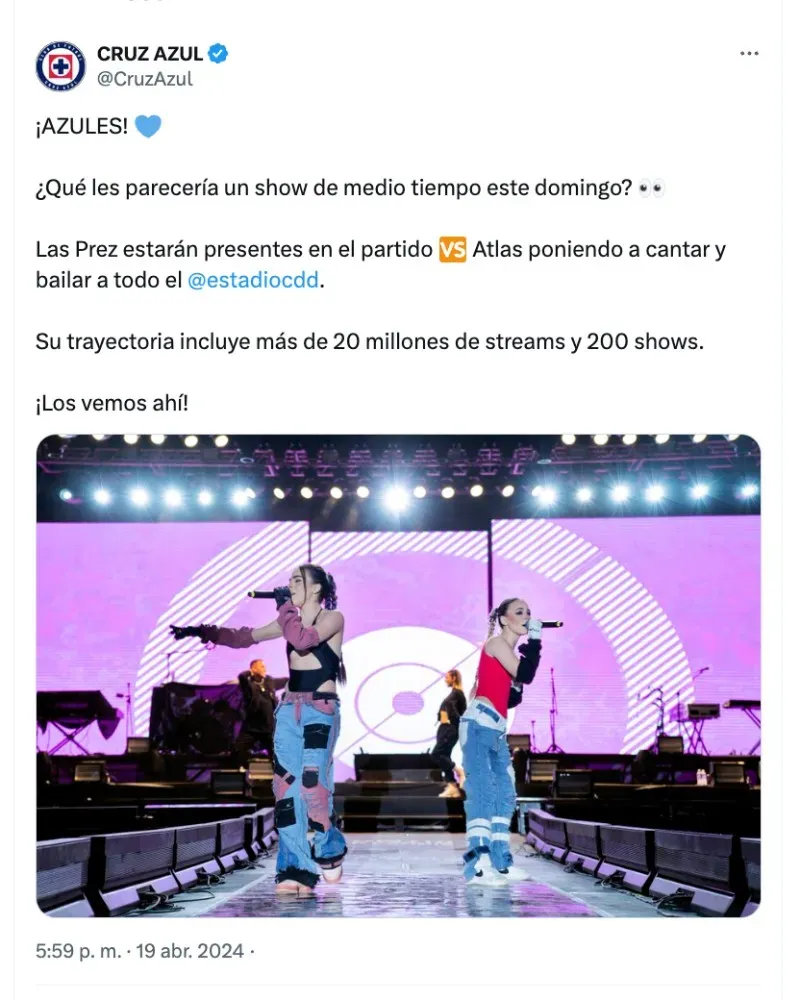 Imagen de la cuenta de X de Cruz Azul