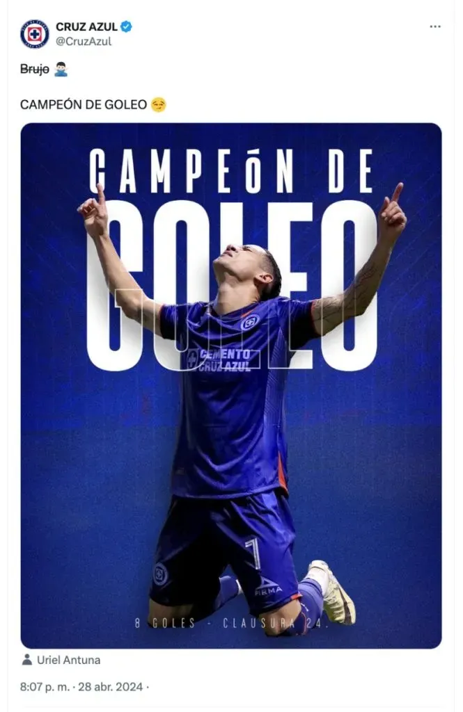 Uriel Antuna, campeón de goleo del Clausura 2024.