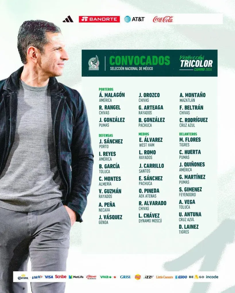 Jaime Lozano presentó la prelista de la Copa América 2024 (@miseleccionmx)