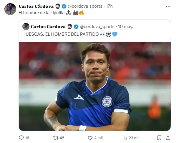 La afición eligió al mejor jugador de Cruz Azul en la liguilla (X)