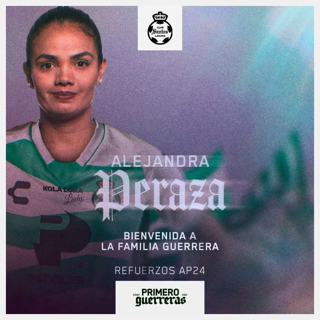 María Peraza con el Santos (X)