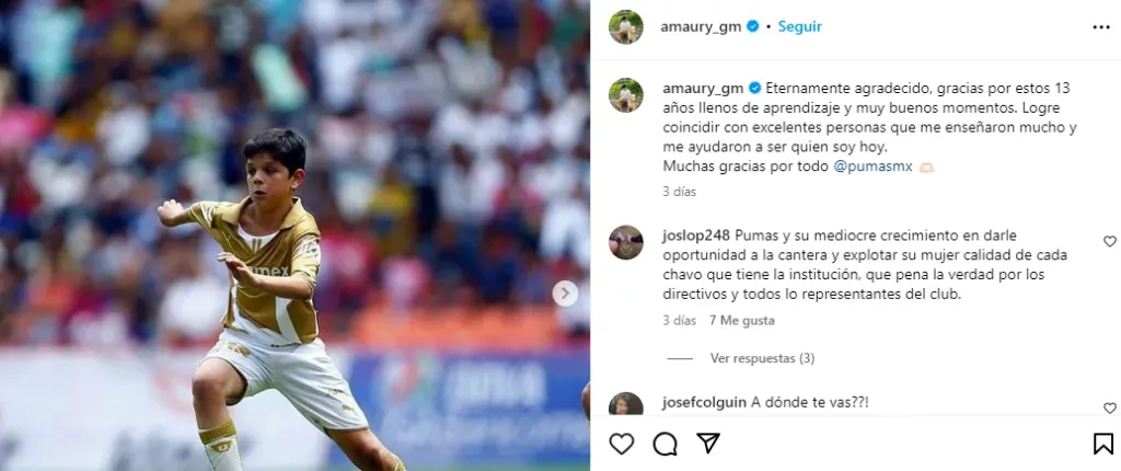 Publicación de Amaury García