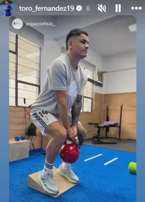 El Toro Fernández con el short del Celta (IG Toro Fernández)