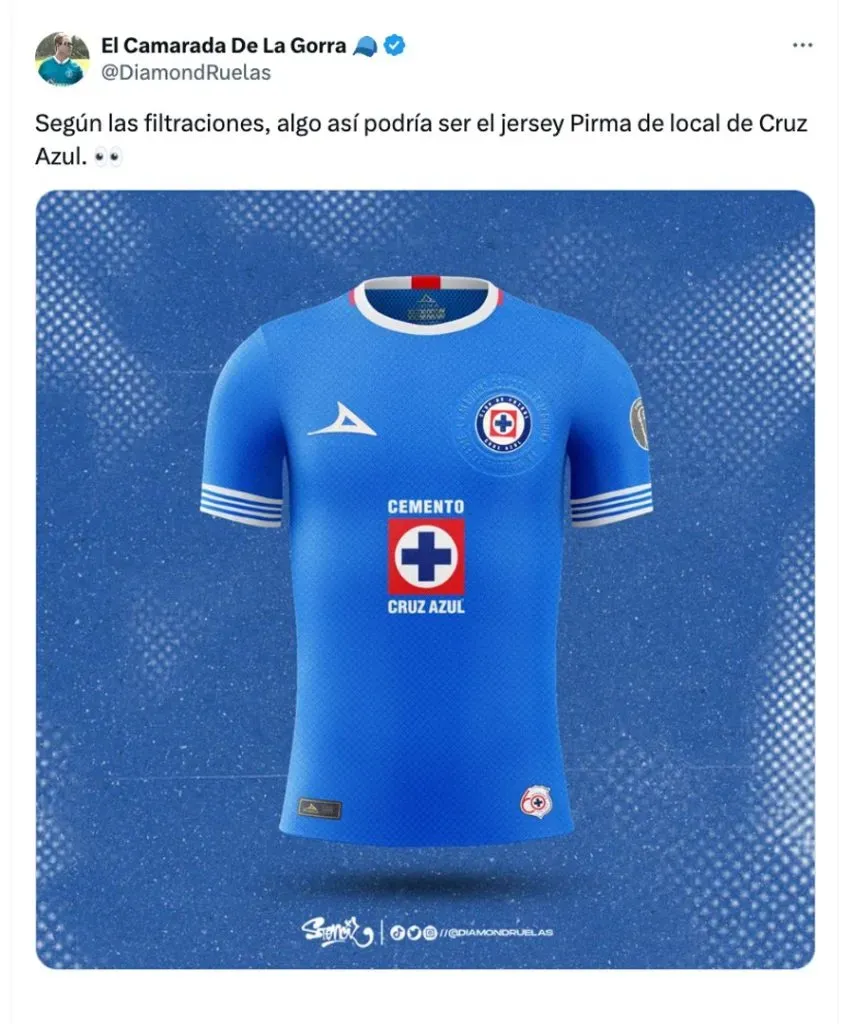 Filtran imágenes del nuevo uniforme de Cruz Azul.