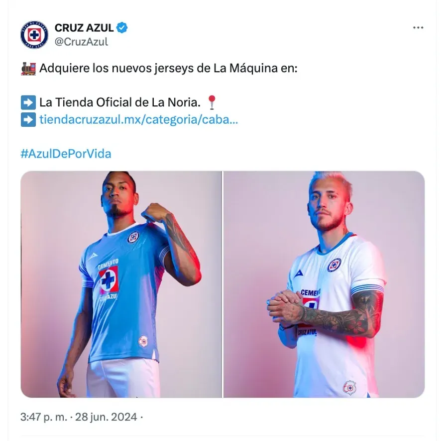 Pirma apostó a la nostalgia en el nuevo uniforme de Cruz Azul.