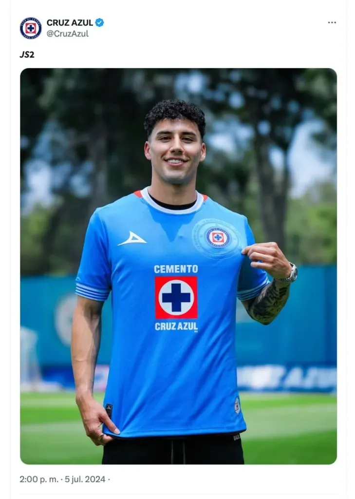 JS2, destacó Cruz Azul en sus redes sociales.