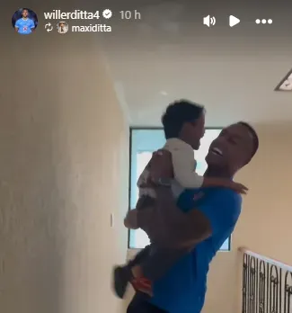 Ditta se reencontró con su hijo.