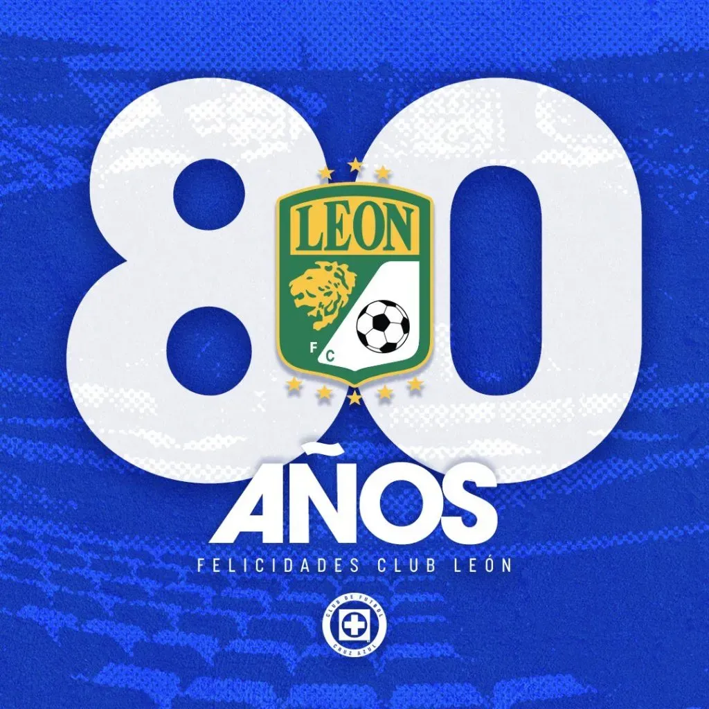 Felicitación de Cruz Azul en redes sociales