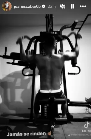 Publicación de Escobar en Instagram