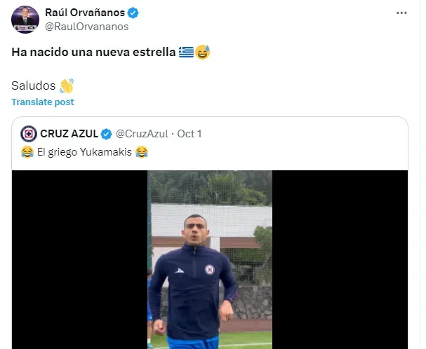 La respuesta de Orvañanos a la publicación de Cruz Azul