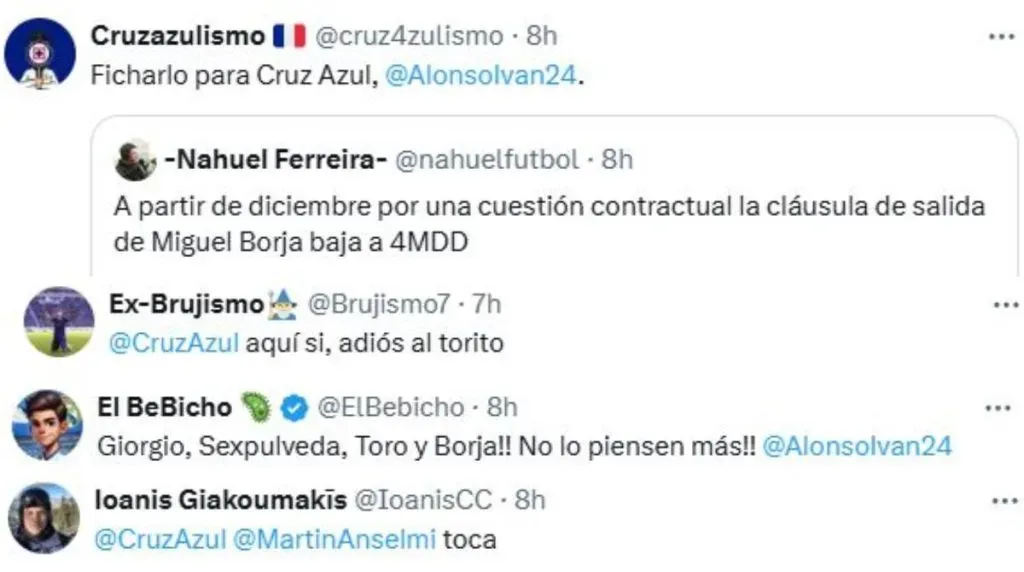 Miguel Borja tiene precio y la afición de Cruz Azul pide su fichaje (X)